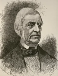 Der verstorbene Ralph Waldo Emerson (1803-82), aus 